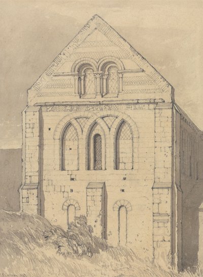 Church of Graville near Havre de Grace, Normandy - End of the North Transept by John Sell Cotman